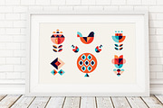 Geometric flowers & birds collection, an Object Graphic by sollia (Thumbnail 3 of 3)