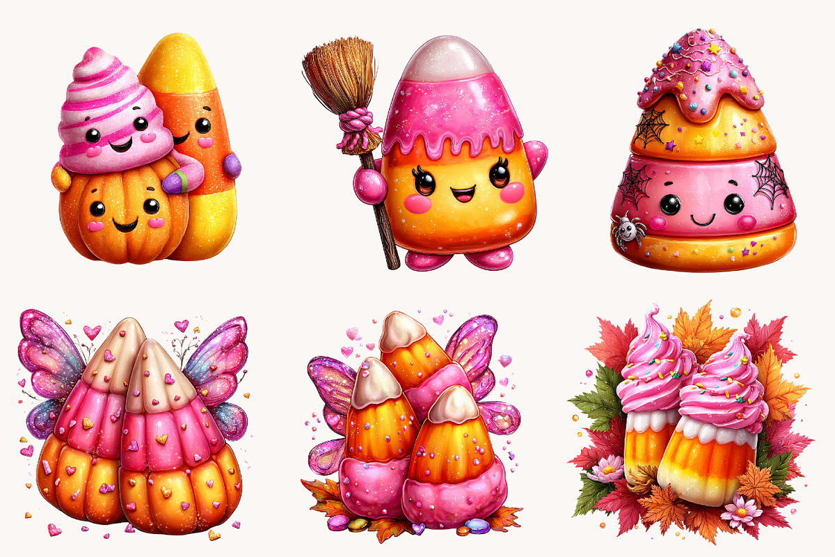 Whimsical Halloween Candy Clipart, a Seasonal Illustration by Designworld (Photo 5 of 8)
