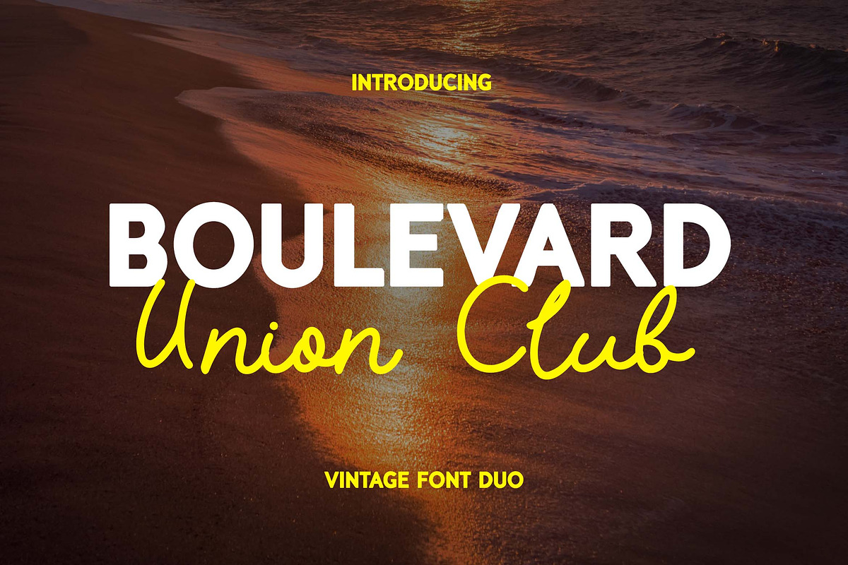 Boulevard Union Club Duo Font, a Sans Serif Font by UICreative (Photo 1 of 13)