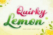 Quirky Lemon - Playful Script Font, a Script Font by AnningArts (Thumbnail 1 of 5)