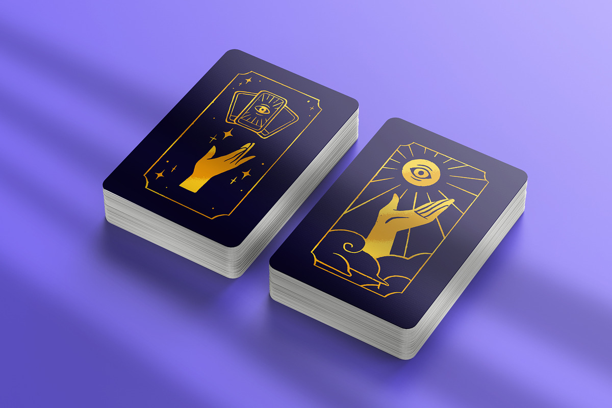 Esoteric tarot card backs with hands, an Object Illustration by PaperTrident (Photo 4 of 7)