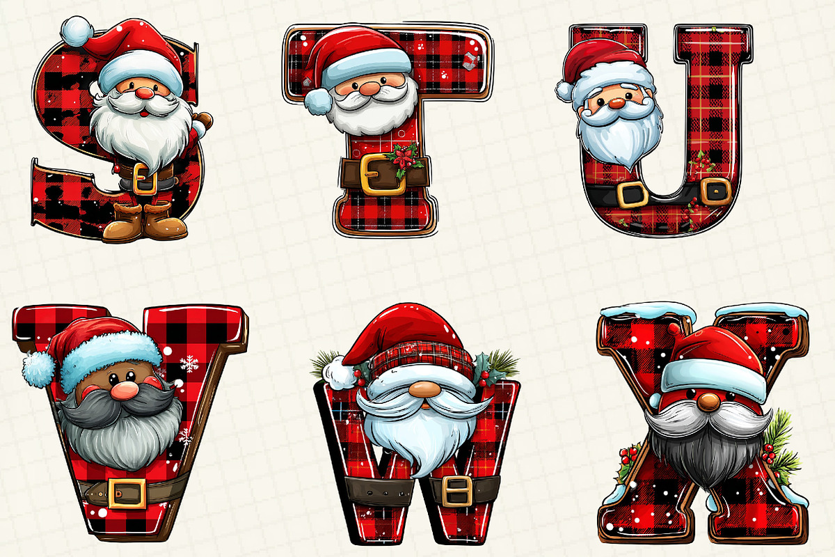 Christmas Alphabet Letters, an Illustration by DreamCafeArt (Photo 5 of 7)