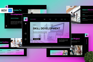 Skill Development - Education Key, a Presentation Template by Deepslide Studio