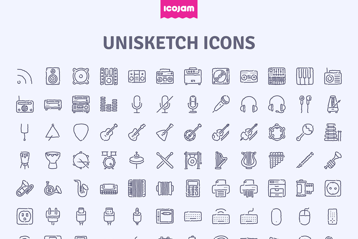 3000 Unisketch icons, an Outline Icon by Icojam store (Photo 9 of 12)