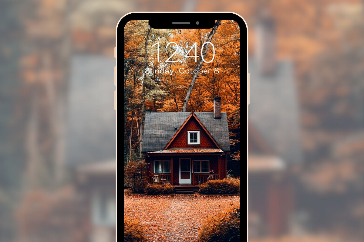 Autumn Floral Phone Wallpaper Set, a Graphic by Kalindiprints (Photo 5 of 6)