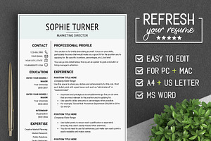 Professional RESUME Template A4 & US