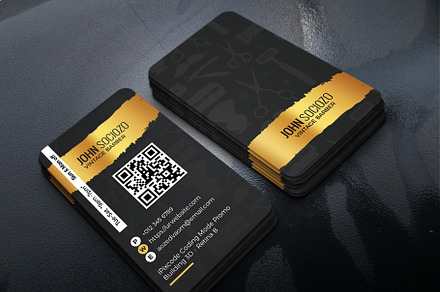 Barber Business Card, a Business Card Template by xnorpix