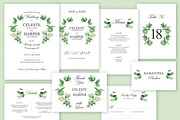 Eucalyptus Greens Wedding Suite, an Invitation Template by HannaSymo (Thumbnail 2 of 14)