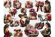 Bohemian Wedding Clipart Set, a Person Illustration by GlamArtZhanna (Thumbnail 4 of 5)