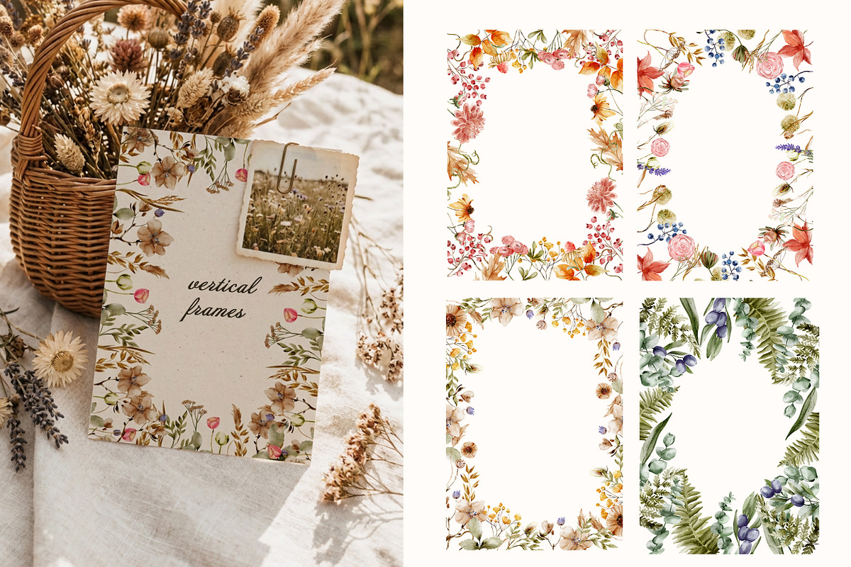 Autumn meadow Watercolor Floral, a Seasonal Illustration by Pattern + watercolor (Photo 5 of 14)