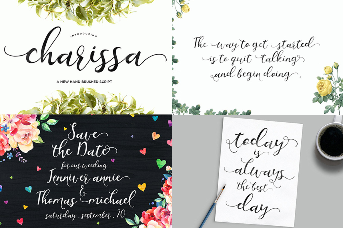 Handwritten fonts collection