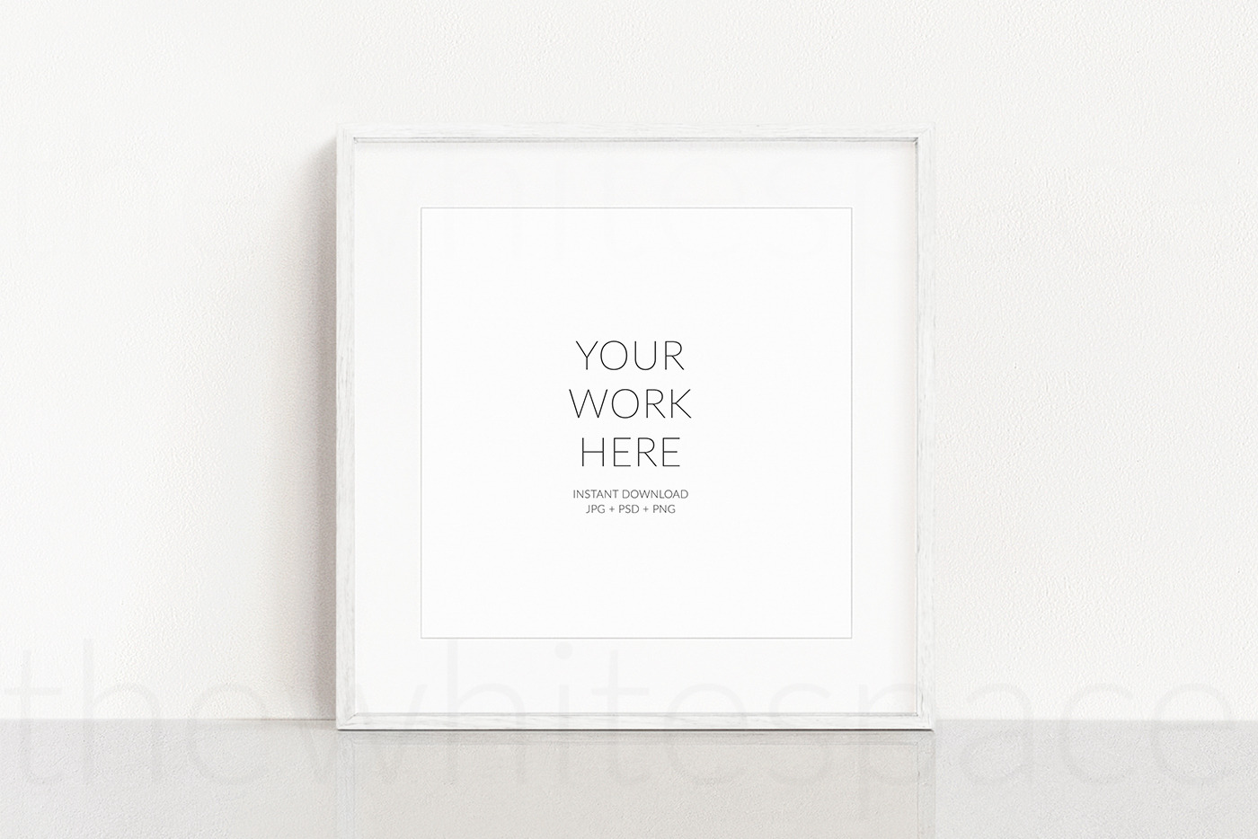 White Square Frame Mockup, a Print Template by The White Space Co.