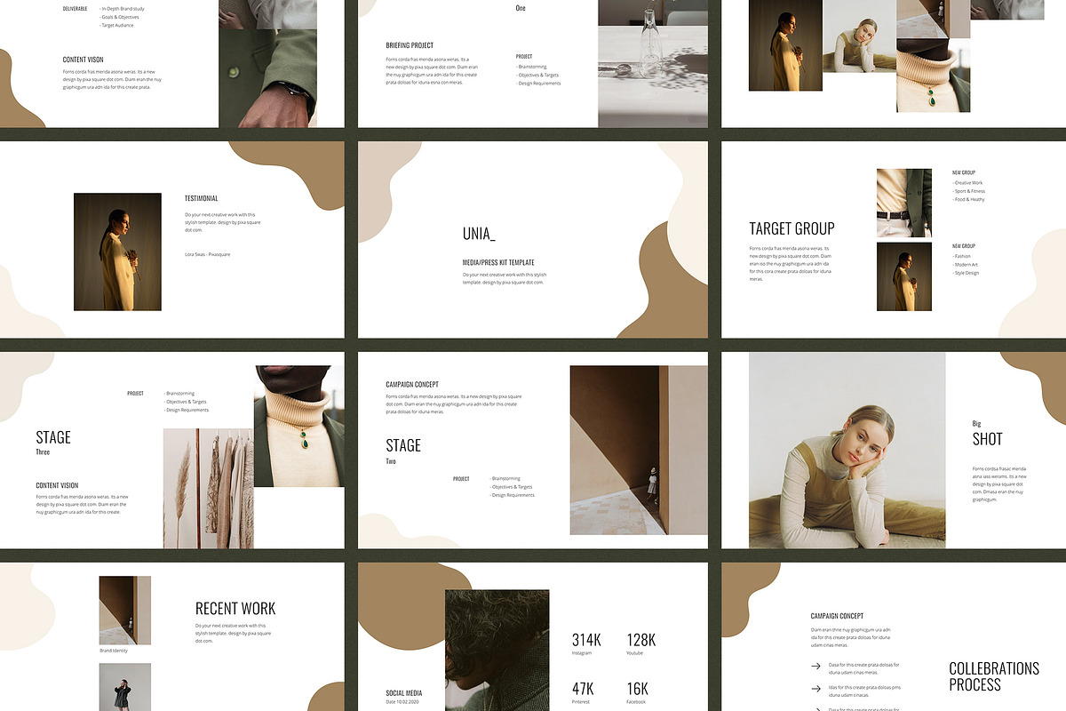 UNIA Media Kit Google Slide Template, a Presentation Template by PixaSquare