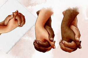 Hands Of Lovers Clipart, Romantic