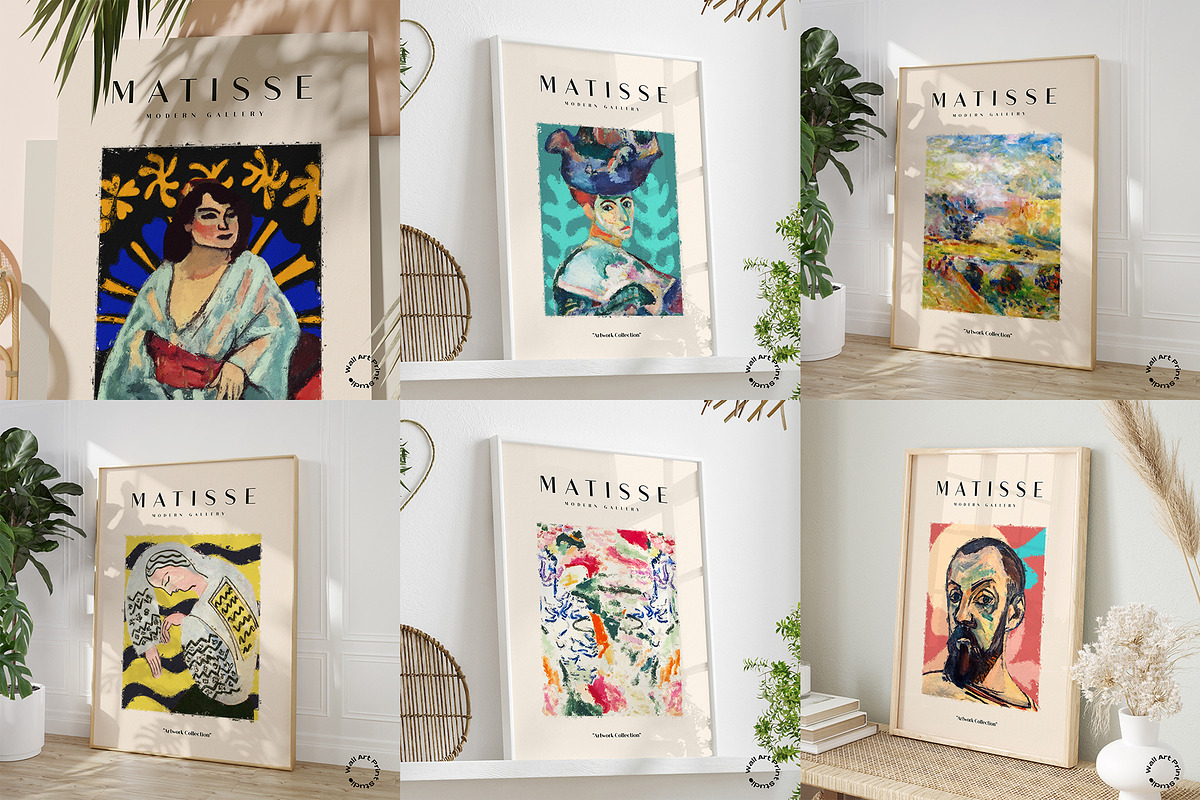 Matisse Modern Gallery 3, a Background Graphic by Wall Art Print Studio (Photo 6 of 16)