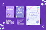 Mermaid Birthday Invitations, a Templates & Theme by TemplateCastleStore (Thumbnail 9 of 9)