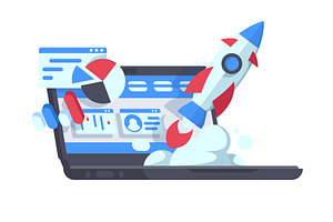 Successful start up, starting, a Finance Illustration by Things for designers