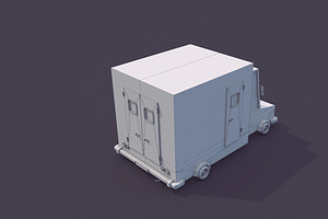 Low Poly Ambulance Car