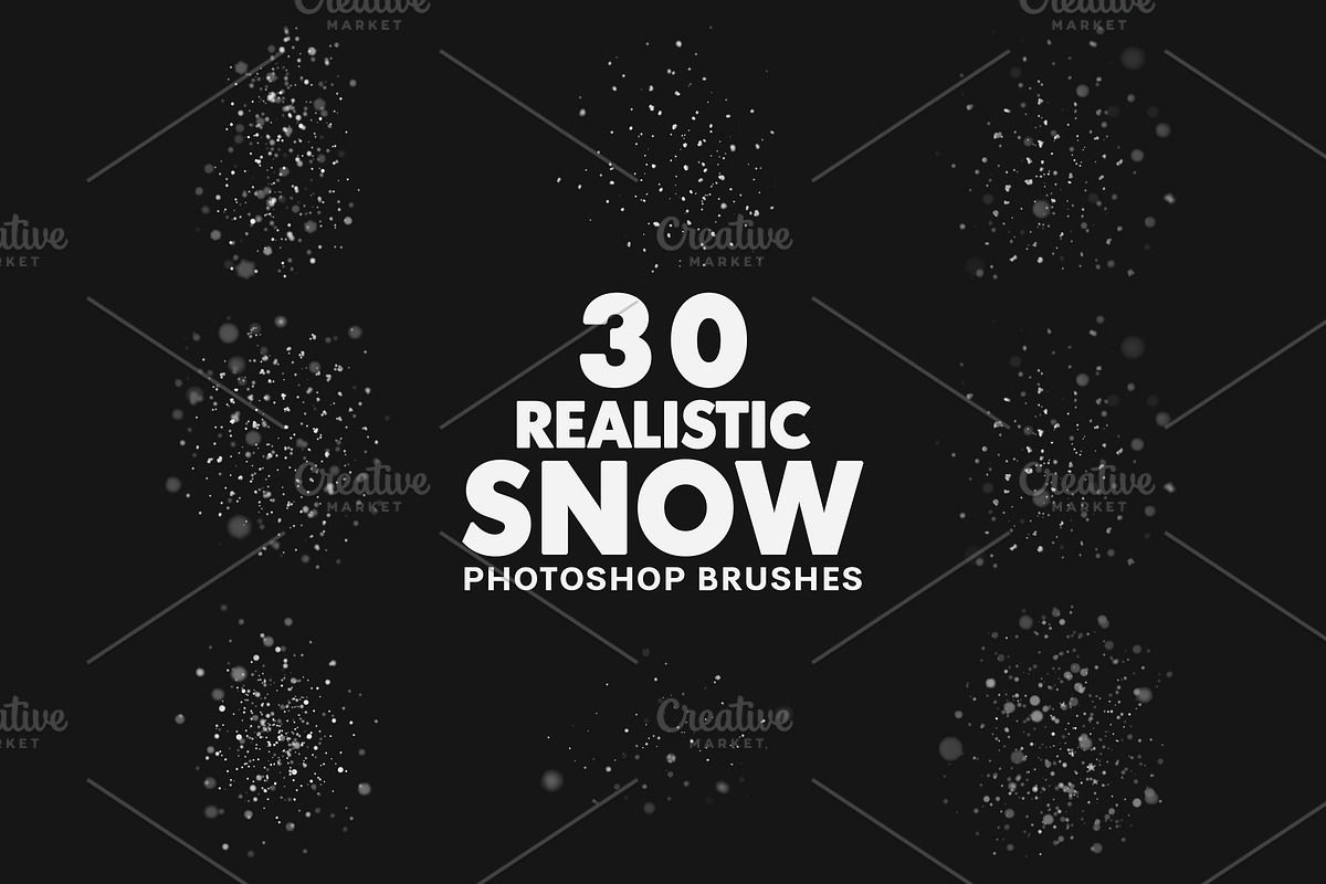 30 Realistic Snow Brushes, a Brush Add-On by AB-TheDesigner (Photo 1 of 5)