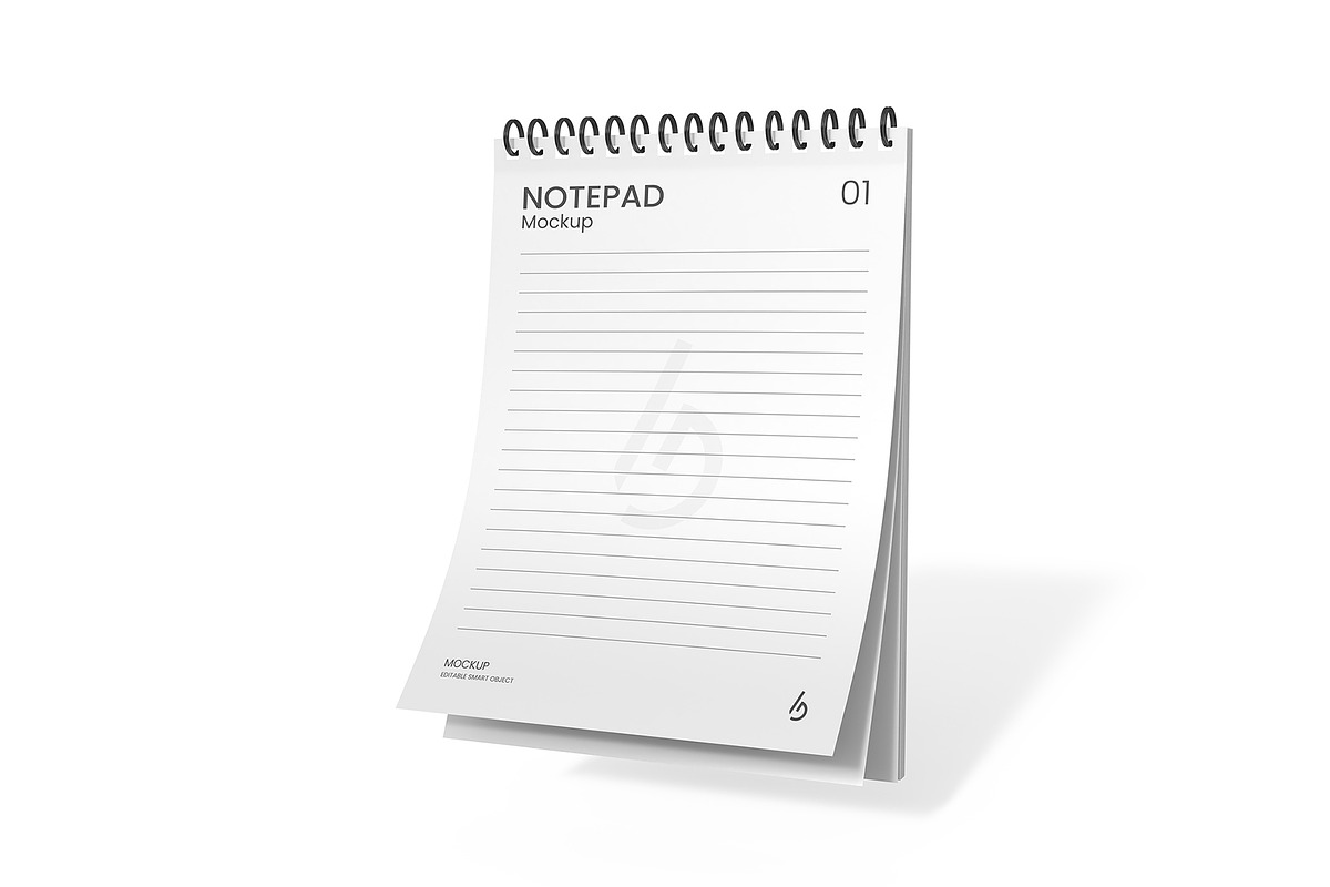 Spiral Ring Notepad Mockup PSD