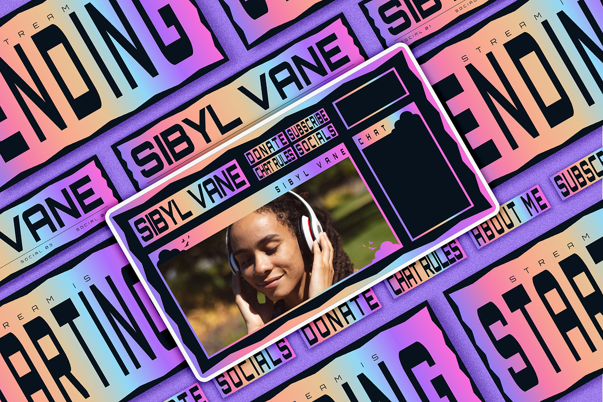Colourful Gradient Twitch Stream Ove, a Templates & Theme by wavebreak (Photo 2 of 2)