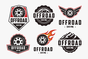 Set of extreme sports offroad logo, a Branding & Logo Template by DOMHOUZE