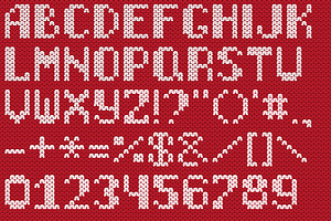 Christmas Knitted Font Web