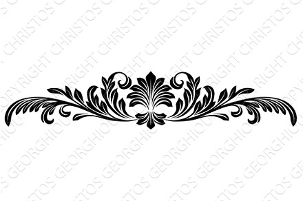 Filigree Crest Heraldic Floral, an Illustration by Christos Georghiou