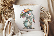 Whimsical Easter Bunny Clipart, an Illustration by OK Design (Thumbnail 5 of 6)