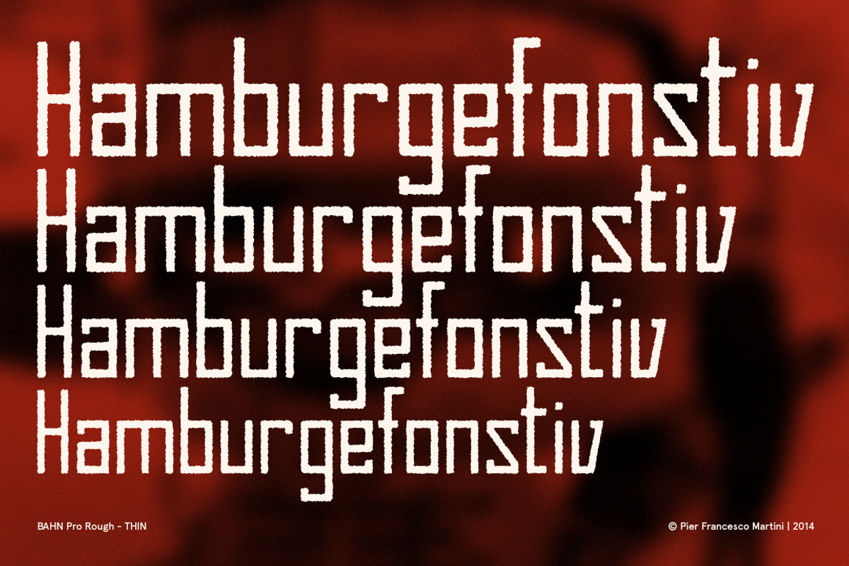 BAHN Pro Rough - THIN, a Sans Serif Font by MARTINI Type Designer (Photo 3 of 5)