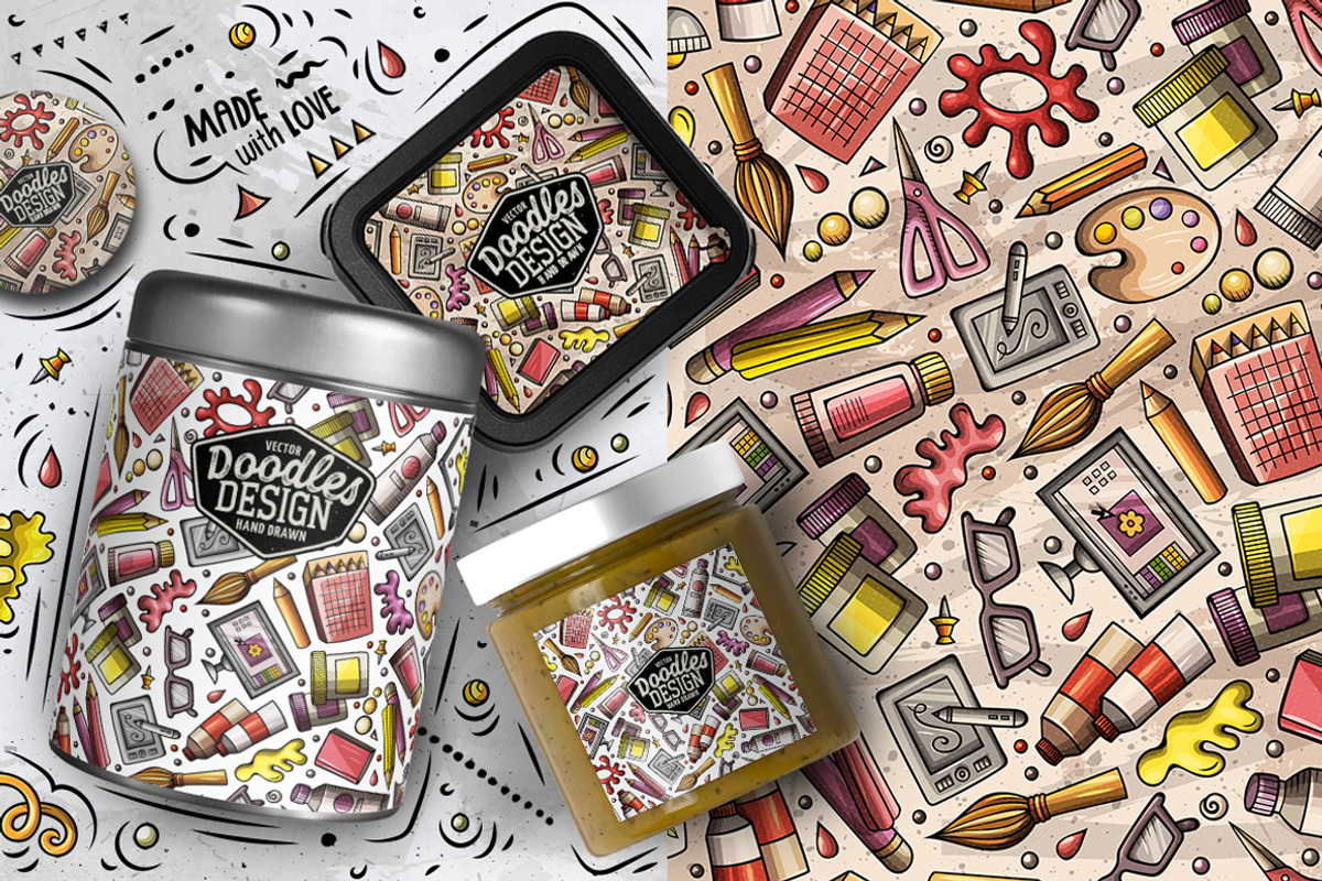 Designer Doodle Seamless Patterns, a Pattern Graphic by BALABOLKA (Photo 6 of 8)