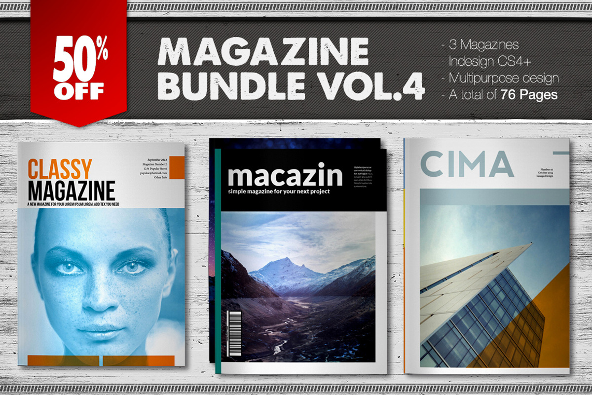 Magazine Bundle 4, a Magazine Template by Luuqas Design (Photo 1 of 5)