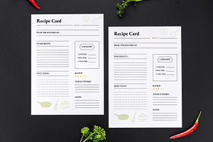 Recipe Card Design, a Stationery Template by MightyDesign