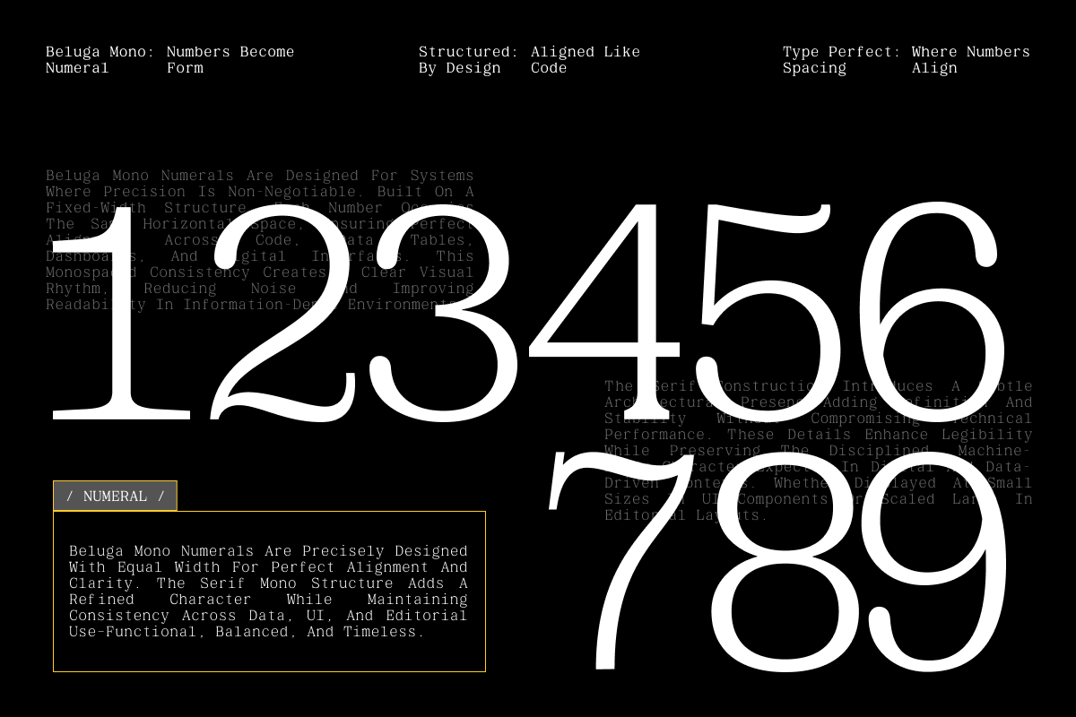 GC Beluga Mono - Elegant Modern Mono, a Serif Font by Glyphonic (Photo 4 of 15)