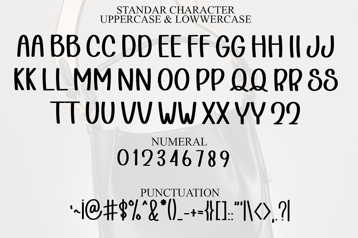 Handbag, a Sans Serif Font by FreshTypeINK (Photo 4 of 8)