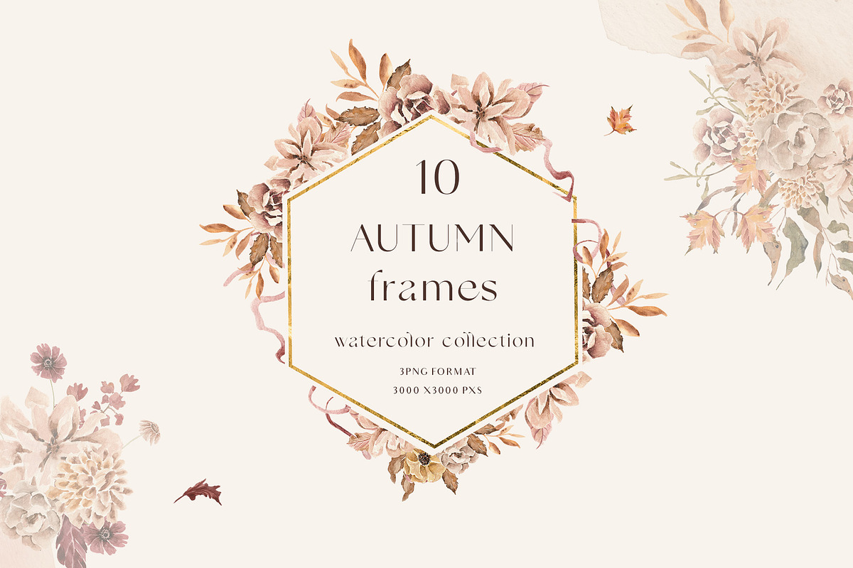 Fall Autumn set- Pumpkins & Florals, a Seasonal Illustration by Grace Noboa Illustrations (Photo 6 of 13)
