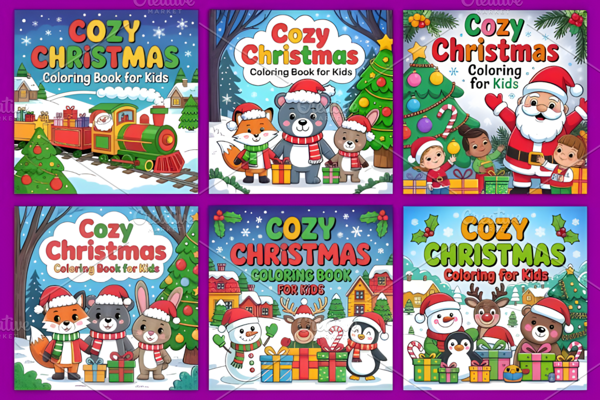 Cozy Christmas Coloring Book, a Seasonal Illustration by Coco Bloom (Photo 3 of 4)