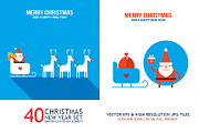 40 New Year & Christmas banners set, a Decorative Illustration by Anttoniu (Thumbnail 5 of 5)