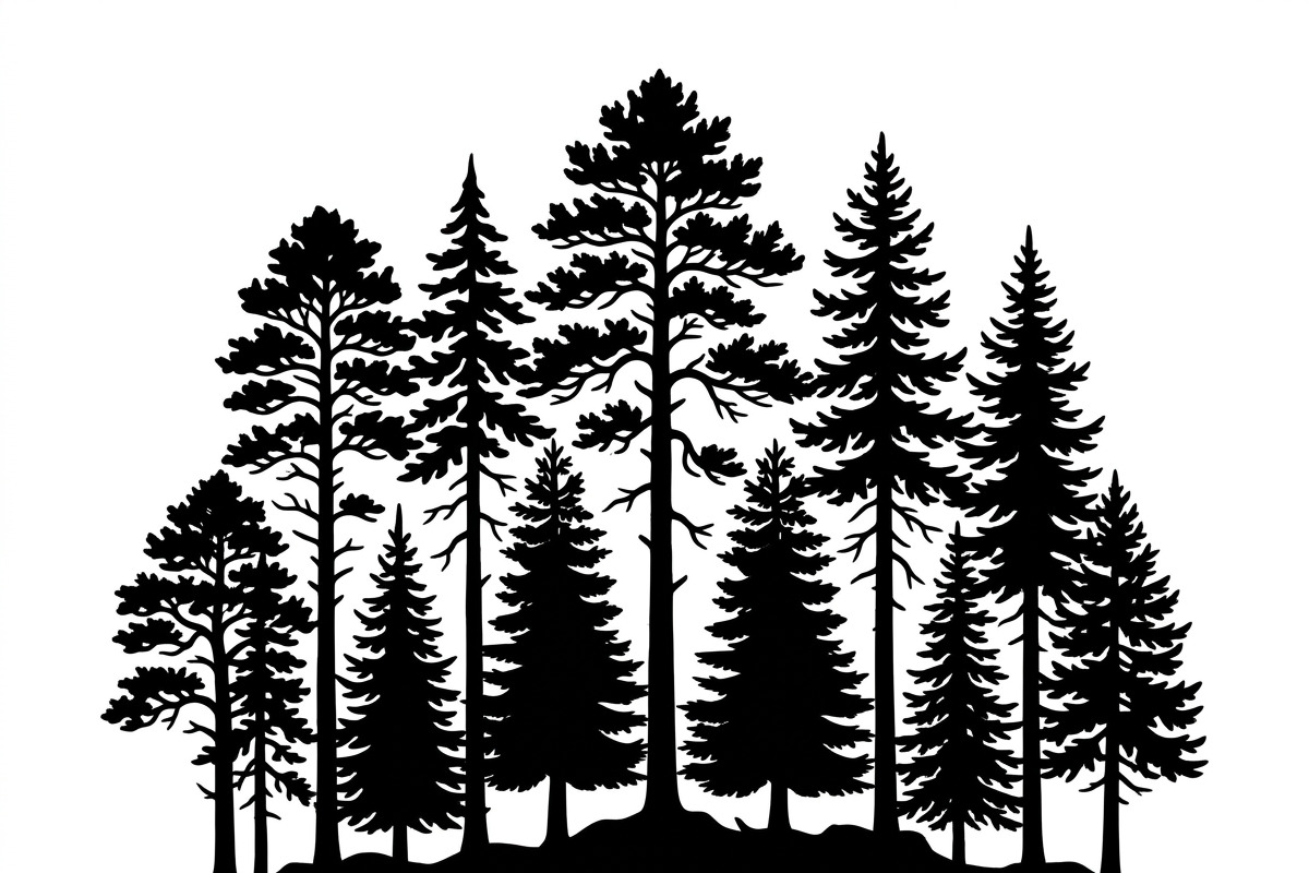 Majestic Pine Trees SVG, a Finance Illustration by Amazin_art (Photo 33 of 34)