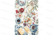 Watercolor food vertical background, a Background Graphic by Bubert Art (Thumbnail 3 of 10)
