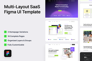Avanta - Multi-Layout SaaS Figma, an UI Kit Template by FinestDevs