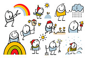 Cartoon seasons set 1., a Person Illustration by eka panova (Thumbnail 3 of 5)