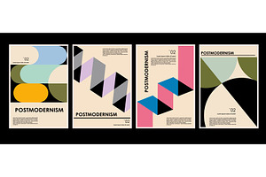 Artworks posters inspired postmodern