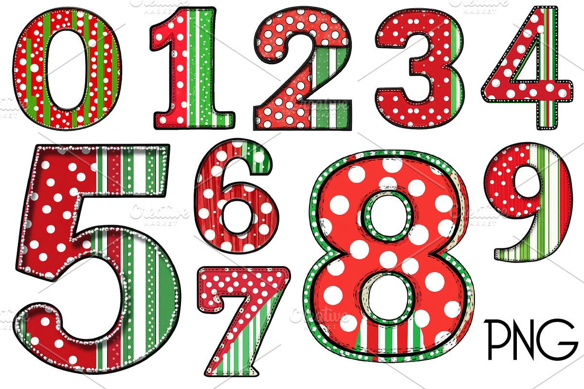 Christmas Alphabet Sublimation Png, an Illustration by RobertsArt (Photo 5 of 6)