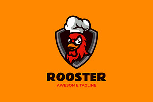 Rooster Mascot Cartoon Logo, a Branding & Logo Template by Artnivora.Std