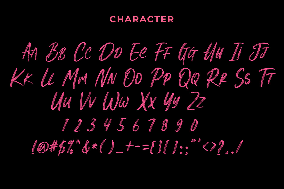 Black Gold Svg Brush Font preview 6
