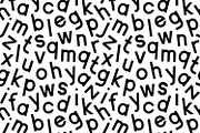 4 Seamless Patterns with Alphabet, a Pattern Graphic by Absent A (Thumbnail 2 of 4)