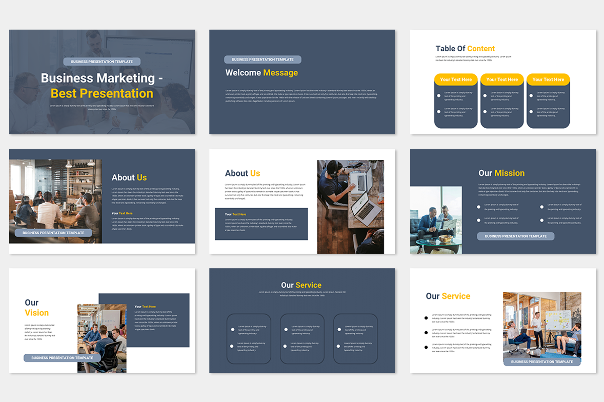 Business Marketing - PowerPoint, a Presentation Template by Iqsiart Studio (Photo 2 of 3)