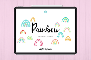 Rainbow Procreate Stamp Brushes