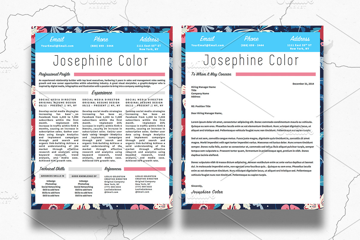 Beautiful Resume CV Template MS Word, a Resume Template by Stand Out Shop (Photo 4 of 5)